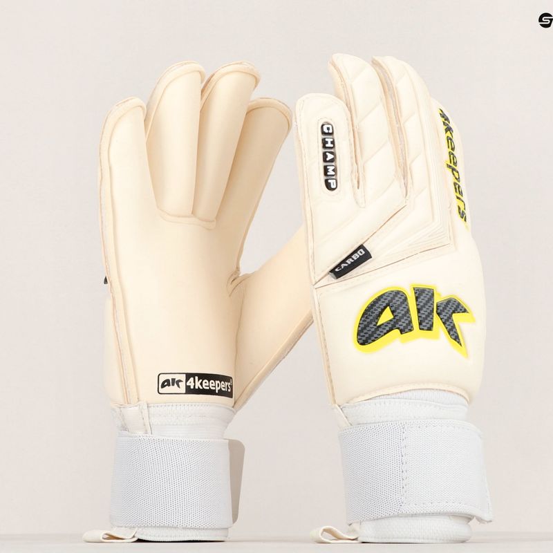 4keepers Champ Carbo V RF Strap brankárske rukavice biele 11