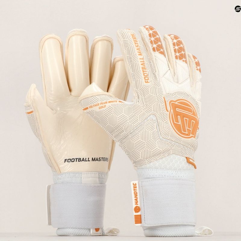 Football Masters Voltage Plus RF v 4.0 white and gold 1172-4 brankárske rukavice 8