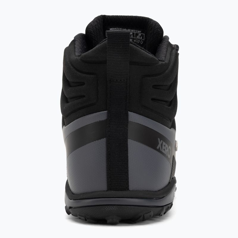 Topánky barefoot Xero Shoes Scrambler Mid II WP black/asphalt 6