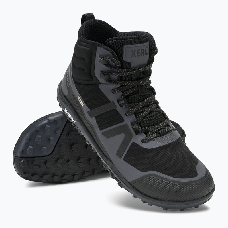 Topánky barefoot Xero Shoes Scrambler Mid II WP black/asphalt 8