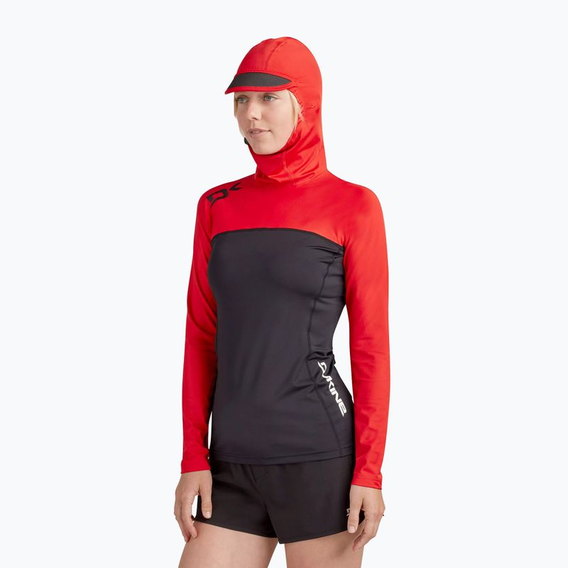 Dakine dámske plavecké tričko Hd Snug Fit Rashguard Hoodie black and red DKA333W0002 3