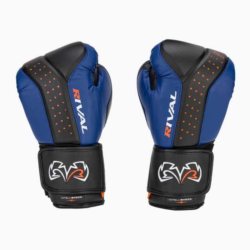 Boxerské rukavice Rival RB10 Intelli-Shock Bag black/blue 2