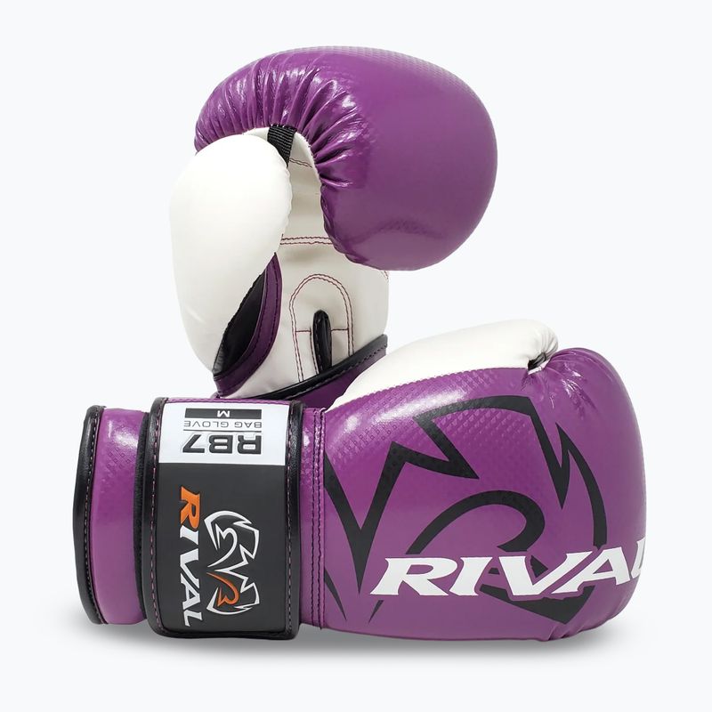 Boxerské rukavice Rival RB7 Fitness Plus Bag purple/white 3