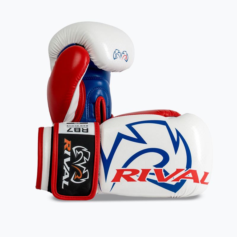 Boxerské rukavice Rival RB7 Fitness Plus Bag white/blue 2