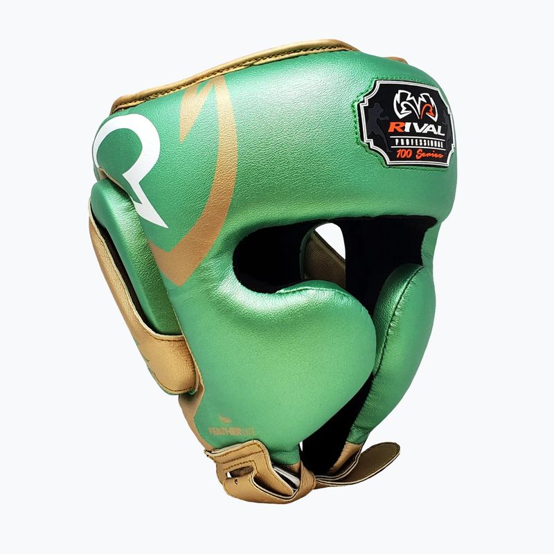 Boxerská prilba Rival RHG100 Professional Headgear green/gold 2