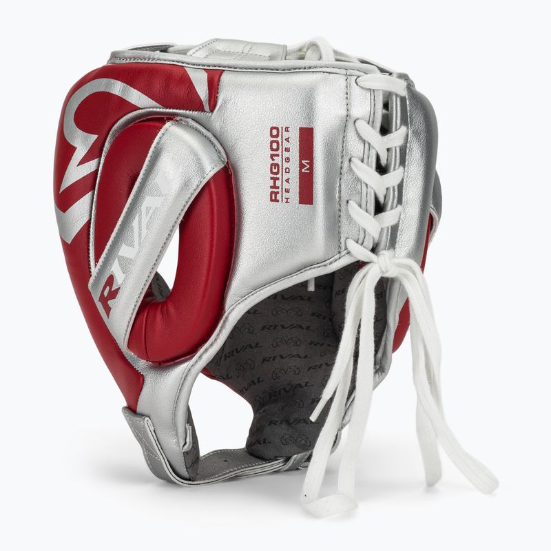 Boxerská prilba Rival RHG100 Professional Headgear red/silver 3