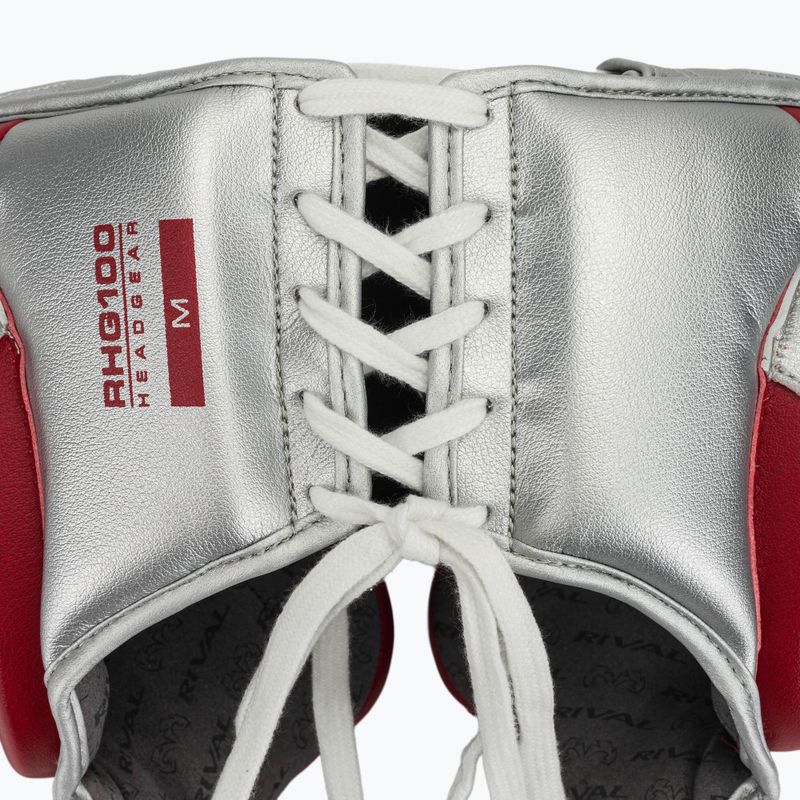 Boxerská prilba Rival RHG100 Professional Headgear red/silver 5