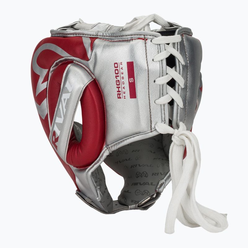 Boxerská prilba Rival RHG100 Professional Headgear red/silver/grey 3