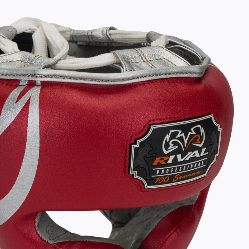Boxerská prilba Rival RHG100 Professional Headgear red/silver/grey 4