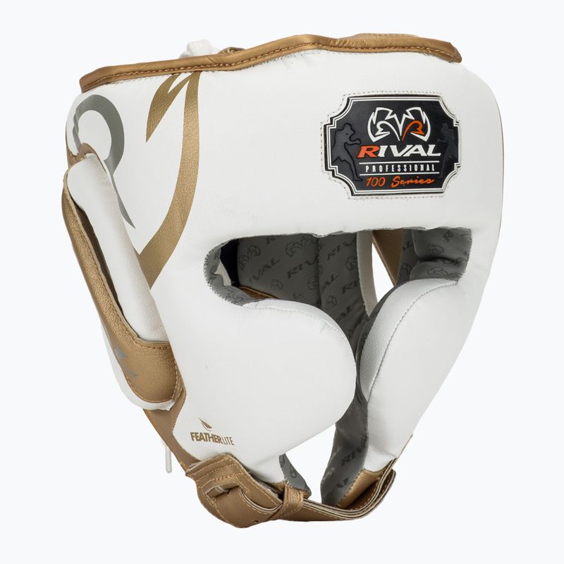 Boxerská prilba Rival RHG100 Professional Headgear white/gold