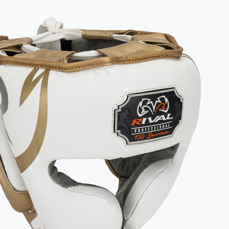 Boxerská prilba Rival RHG100 Professional Headgear white/gold 4