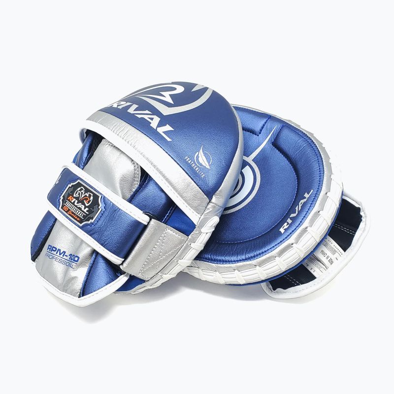 Boxerské lapy Rival Professional Punch Mitts blue/silver 3