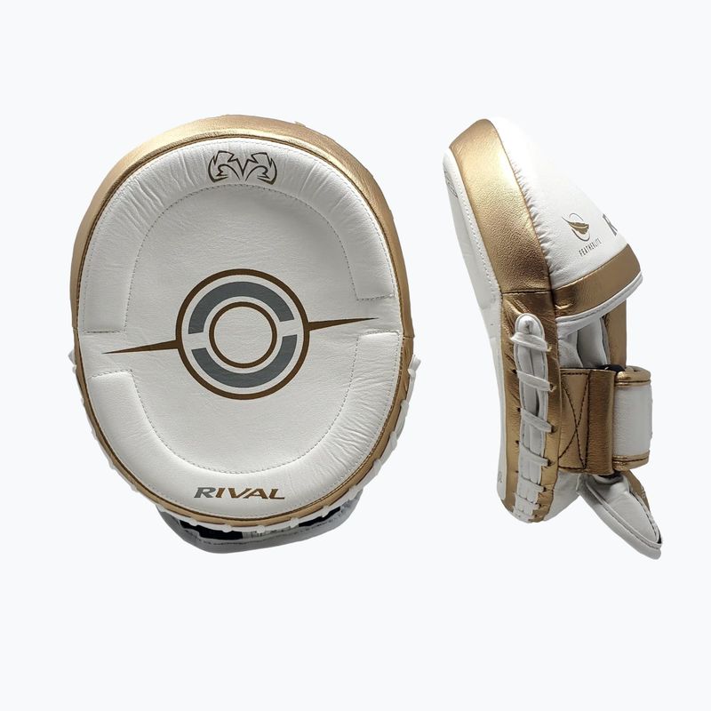 Boxerské lapy Rival Professional Punch Mitts white/gold 2