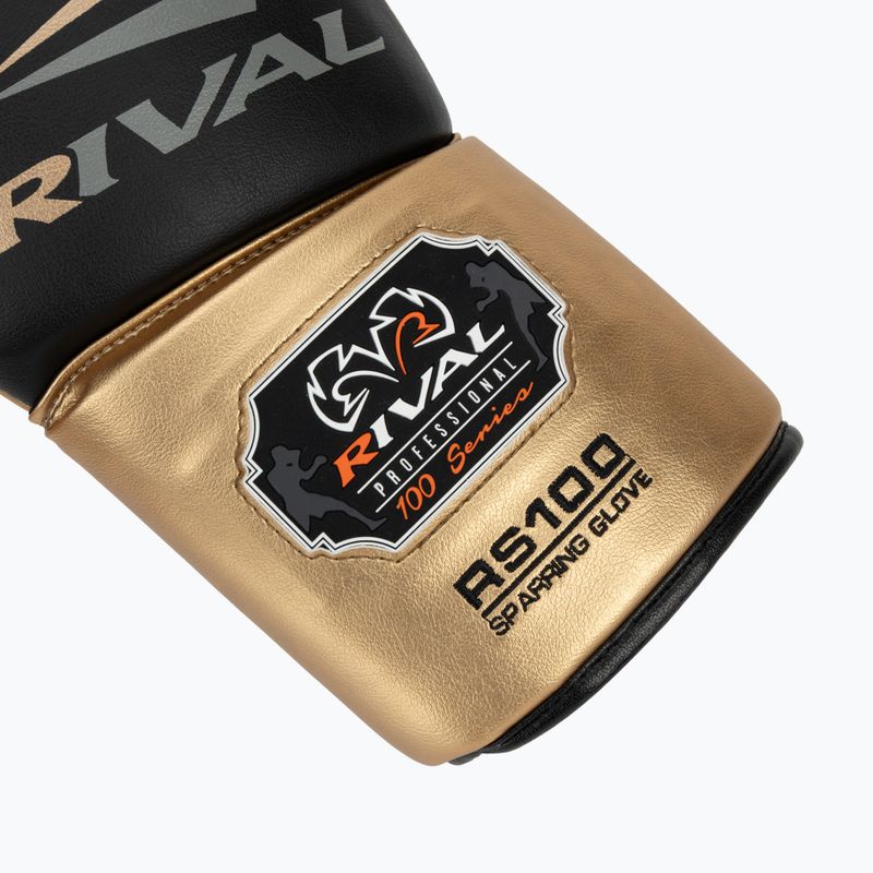 Boxerské rukavice Rival RS100 Professional black/gold 6