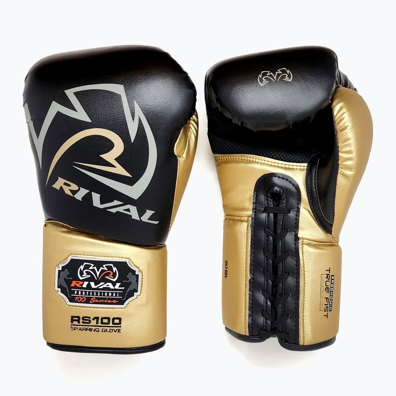 Boxerské rukavice Rival RS100 Professional black/gold