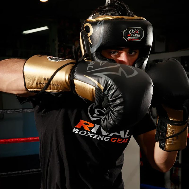Boxerské rukavice Rival RS100 Professional black/gold 4