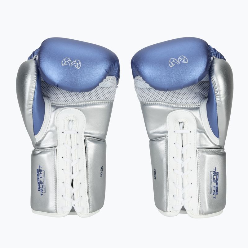Boxerské rukavice Rival RS100 Professional blue/silver 3