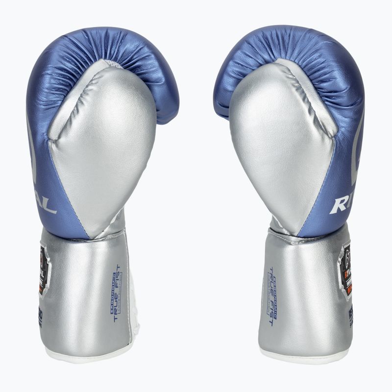Boxerské rukavice Rival RS100 Professional blue/silver 4