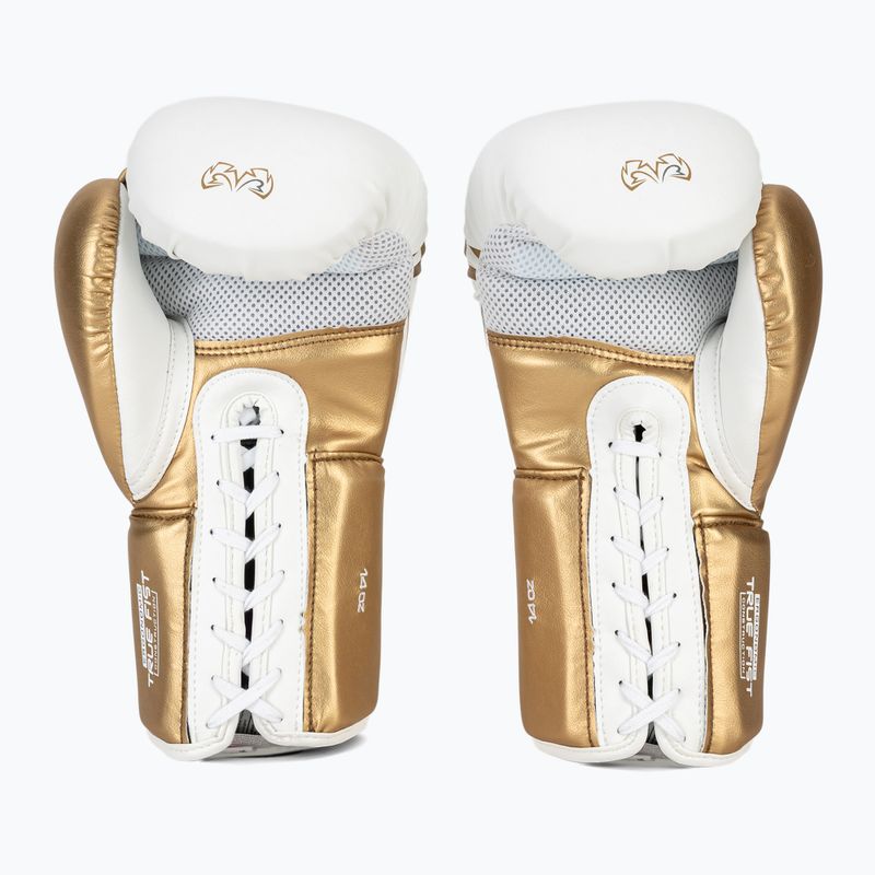 Boxerské rukavice Rival RS100 Professional white/gold 3