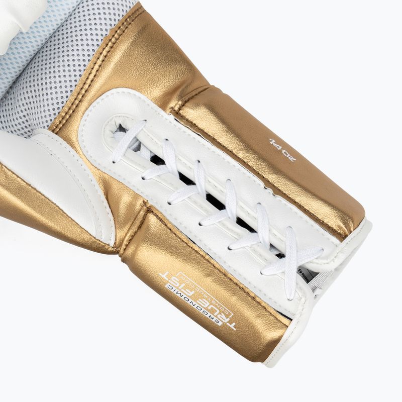 Boxerské rukavice Rival RS100 Professional white/gold 6