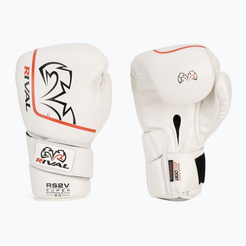 Boxerské rukavice Rival Super Sparring 2.0 white