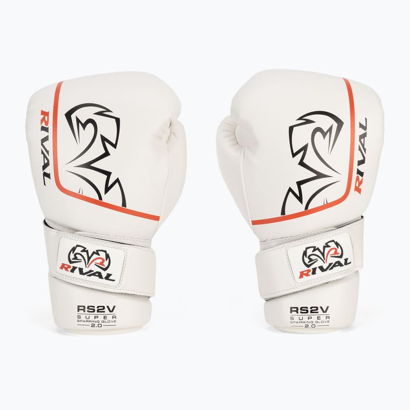 Boxerské rukavice Rival Super Sparring 2.0 white 2
