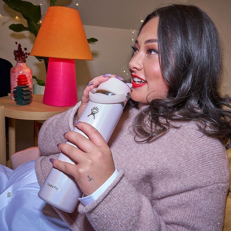 Termofľaša Hydro Flask Wide Mouth with Flex Straw Cap 710 ml glimmer pink 4