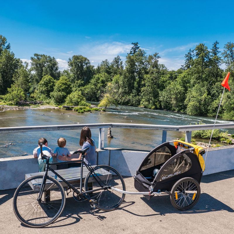 Burley Bee Dvojitý príves na bicykel žltý BU-946206 11