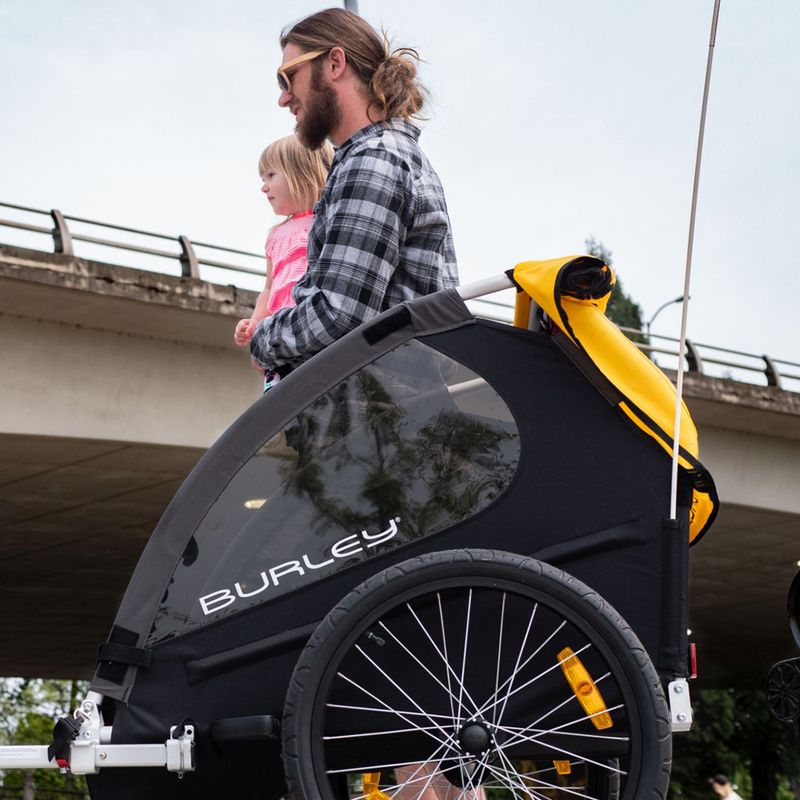 Burley Bee Dvojitý príves na bicykel žltý BU-946206 13