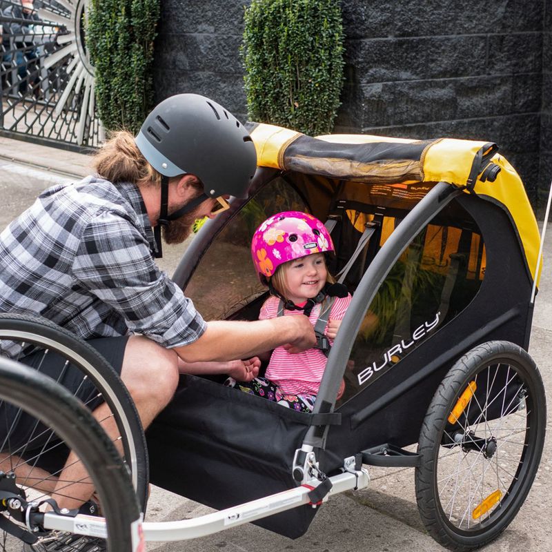 Burley Bee Dvojitý príves na bicykel žltý BU-946206 14