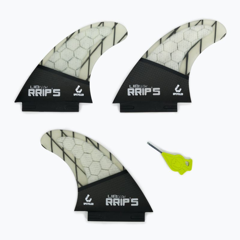 Plutvy na surfovanie (3 ks) Lib Tech Tri Fin Set white and black 19SUFIN-2