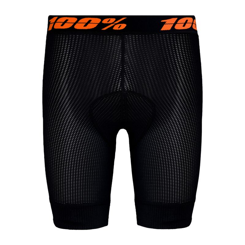 Pánske cyklistické boxerky s vložkou 100% Crux Liner čierne STO-49901-001-30