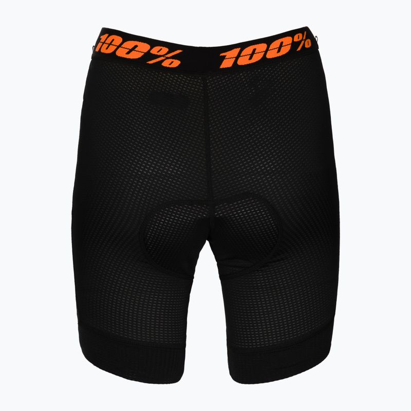 Dámske cyklistické boxerky s vložkou 100% Crux Liner black STO-49902-001-10 2