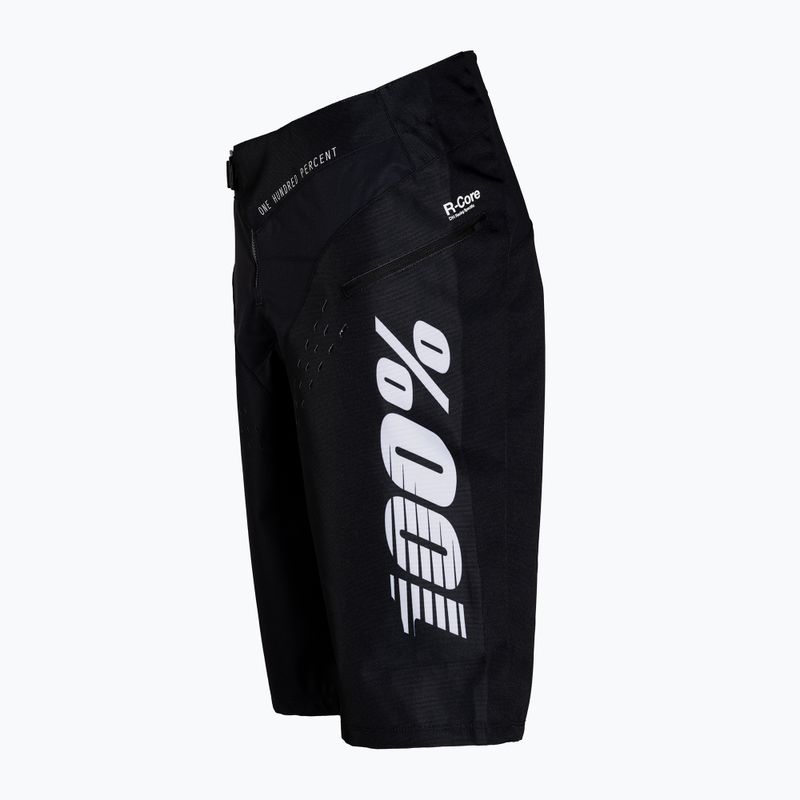 Pánske cyklistické šortky 100% R-Core black STO-42105-001-30 3