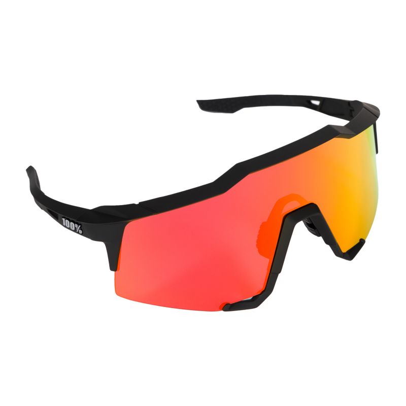 100% Speedcraft Viacvrstvové zrkadlové šošovky cyklistických okuliarov čierne STO-61001-412-01