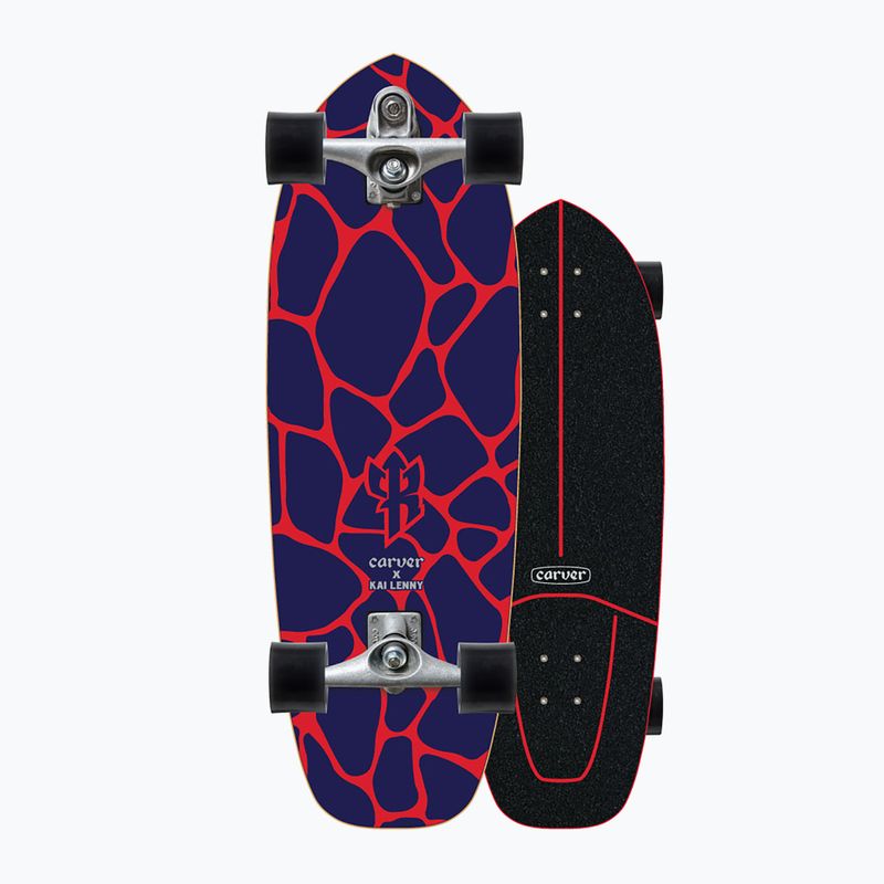 Skateboard surfskate Carver C7 Raw 31" Kai Lava 222 Complete červeno-fialový C11311142 8
