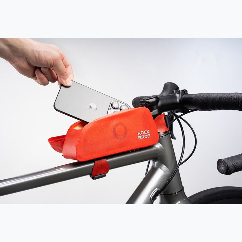 Brašna na rám bicykla Rockbros 30120122 Bike Tube Bag Magnetic S 0,6 l red 3