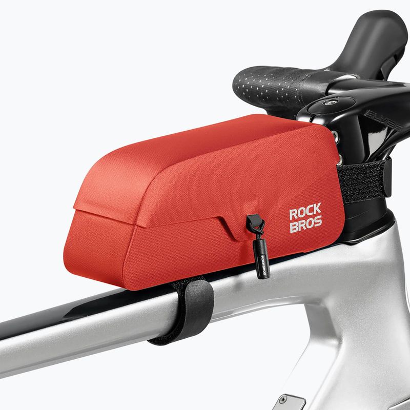 Brašna na rám bicykla Rockbros 30120122 Bike Tube Bag Magnetic L 0,9 l red 2