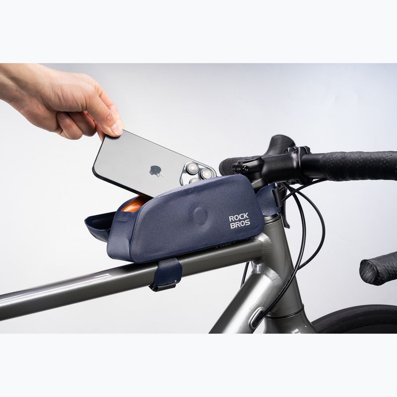 Brašna na rám bicykla Rockbros 30120122 Bike Tube Bag Magnetic S 0,6 l blue 3