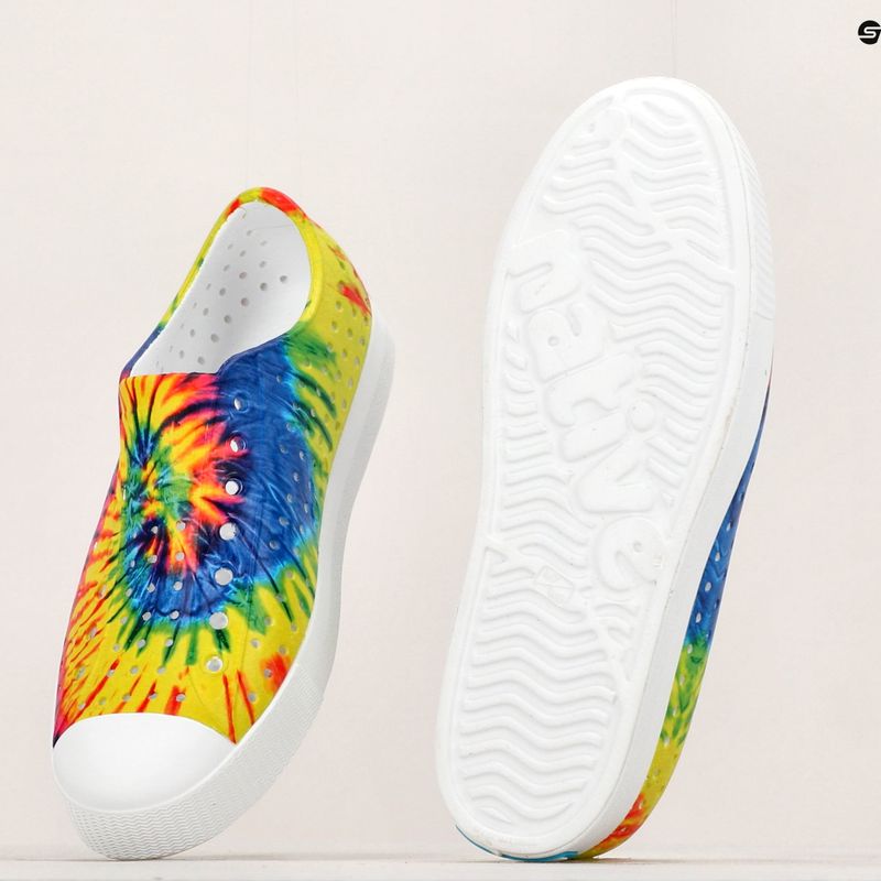 Native Jefferson Print detské tenisky shell white/shell white/neon multi tie dye 15