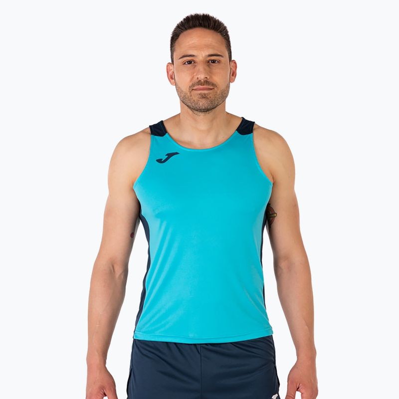 Pánske bežecké tielko Joma Record II tyrkysová/navy