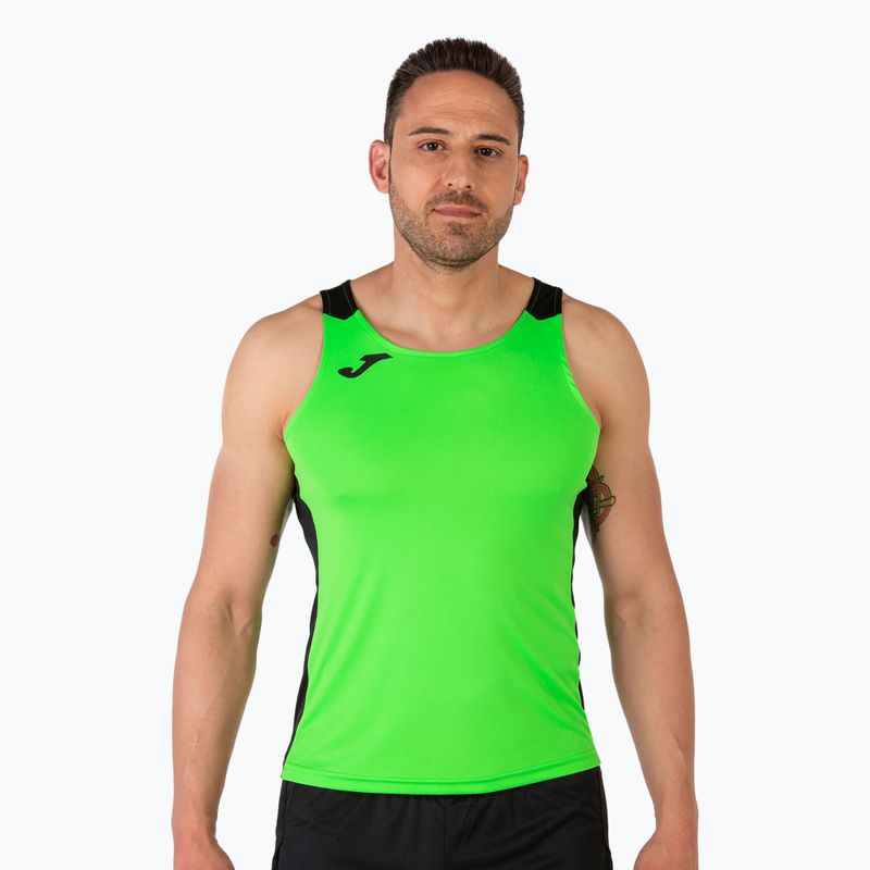 Pánske bežecké tričko Joma Record II Tank Top fluor green/black