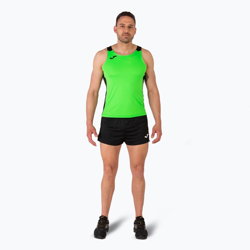 Pánske bežecké tričko Joma Record II Tank Top fluor green/black 2