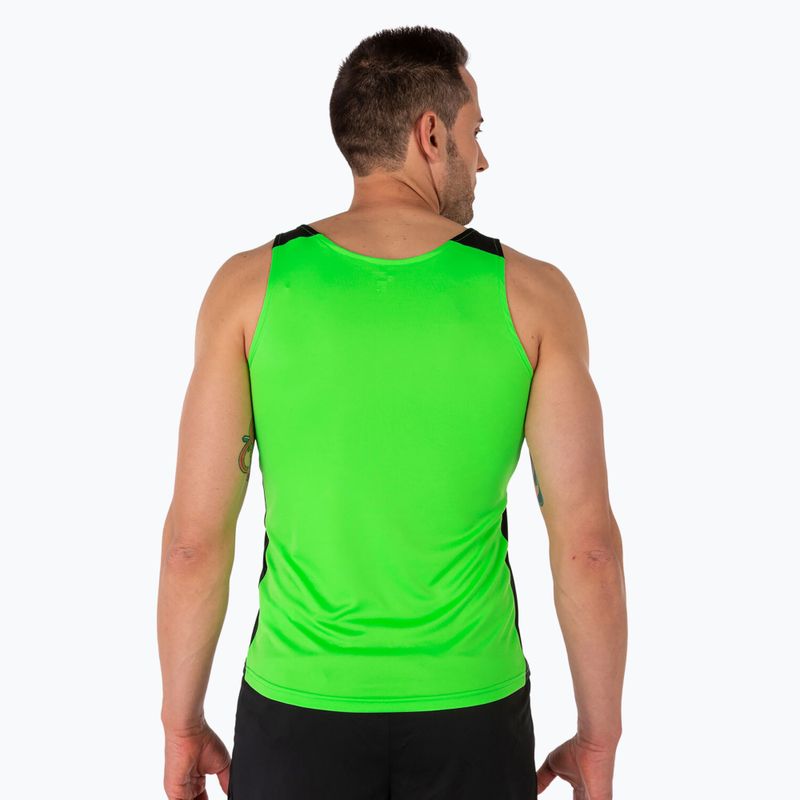 Pánske bežecké tričko Joma Record II Tank Top fluor green/black 3