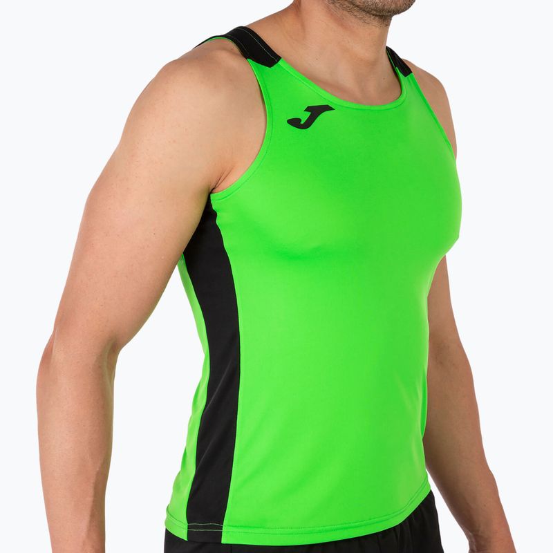 Pánske bežecké tričko Joma Record II Tank Top fluor green/black 4