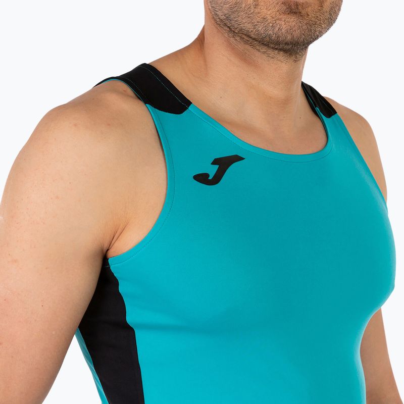 Pánske bežecké tričko Joma Record II Tank Top turquoise/black 6