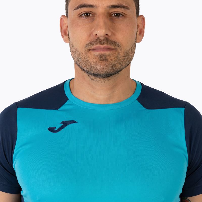 Pánske bežecké tričko Joma Record II fluor turquoise/navy 15