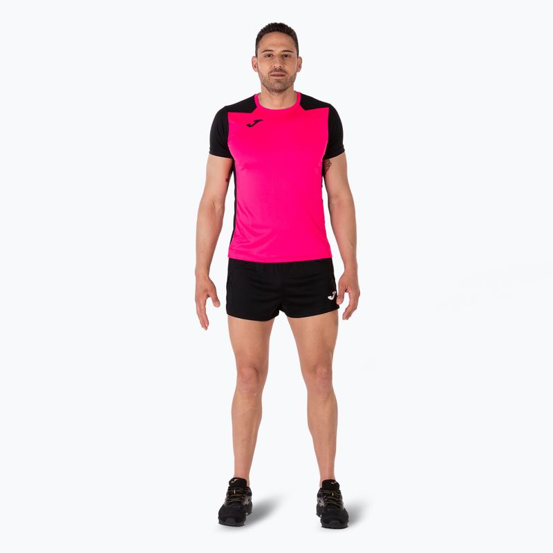 Pánske bežecké tričko Joma Record II fluor pink/black 2