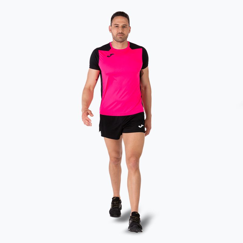 Pánske bežecké tričko Joma Record II fluor pink/black 6