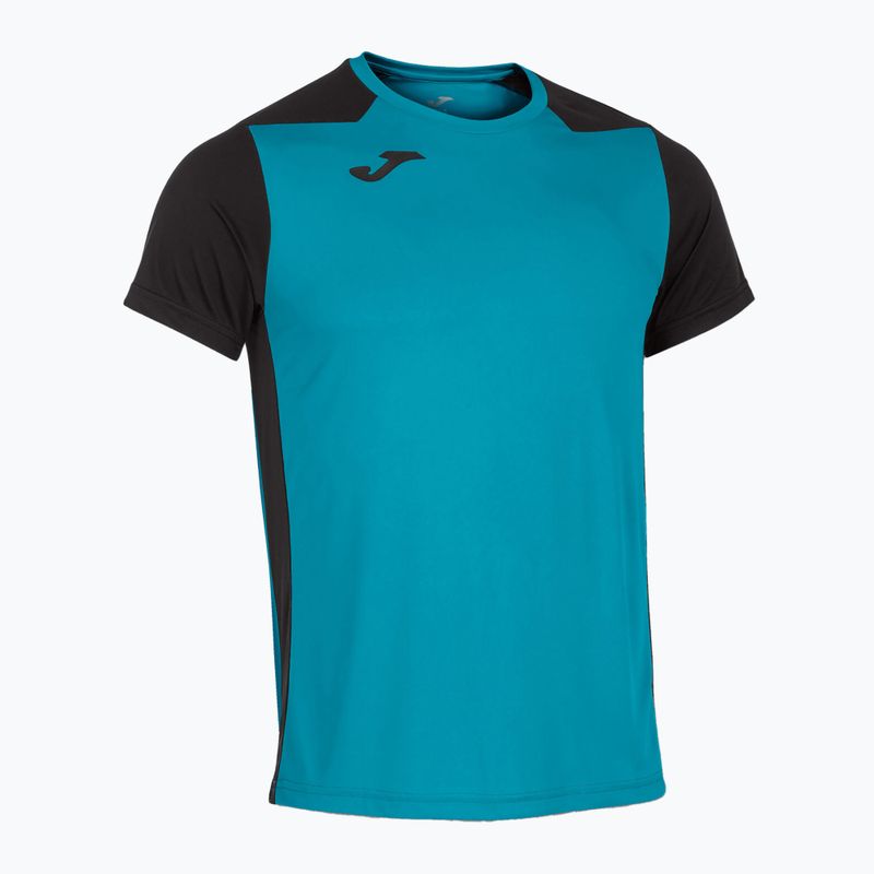 Pánske bežecké tričko Joma Record II turquoise black 9